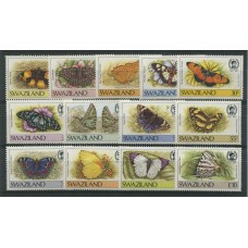 SWAZILAND MARIPOSAS SERIE DE ESTAMPILLAS COMPLETA NUEVA MINT FLORES RARA 27 EUROS !!!